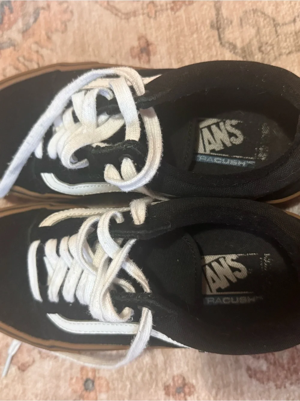 Vans Old Skool Black Suede Canvas Gum Sole Sneakers Men’s 6.5 Women’s 8